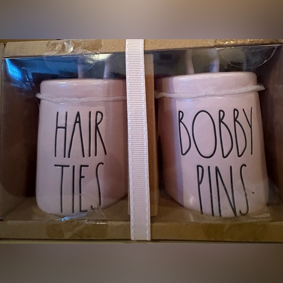 Rae Dunn Pink Hair Ties/Bobby Pins - Picture 1 of 1
